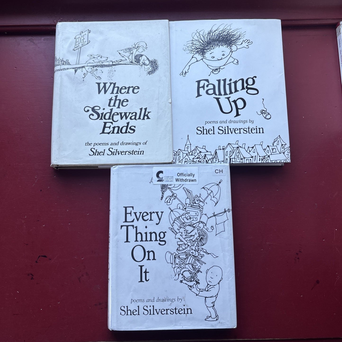 3 Shel Silverstein: Falling Up Sidewalk Ends Everything On It Hardcover