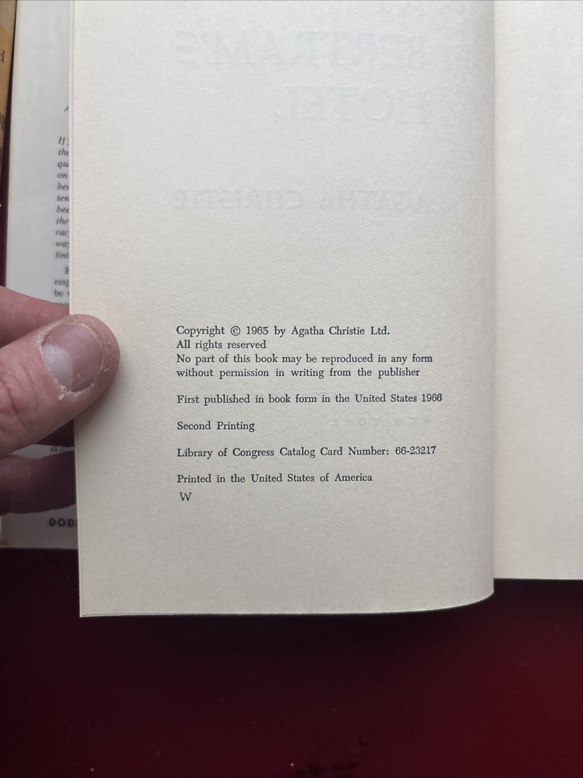 At Bertram’s Hotel by Agatha Christie (1965 Dodd) VG+