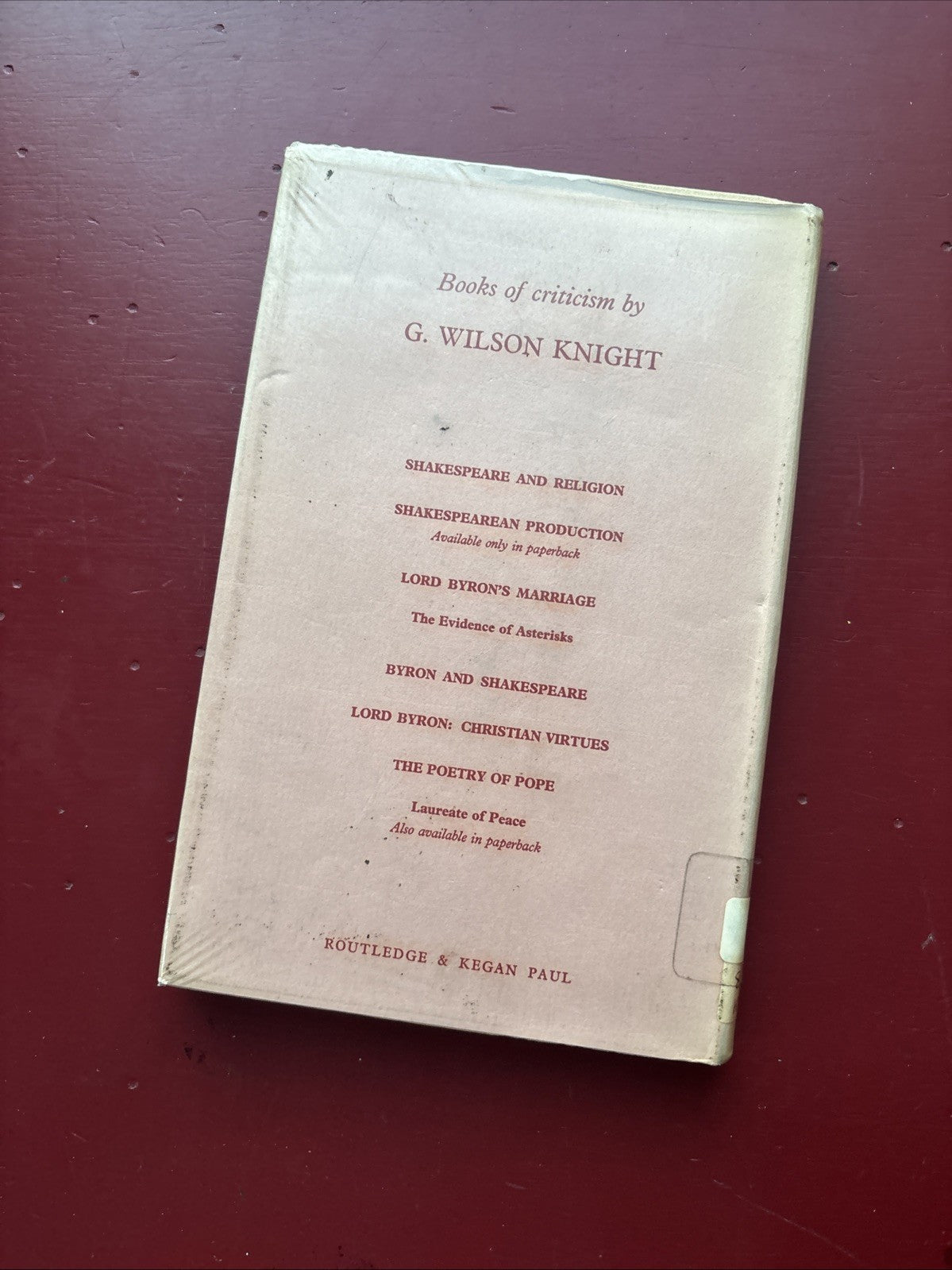 SIGNED - GOLD-DUST WITH OTHER POETRY by G. Wilson Knight - 1st UK HCDJ 1968
