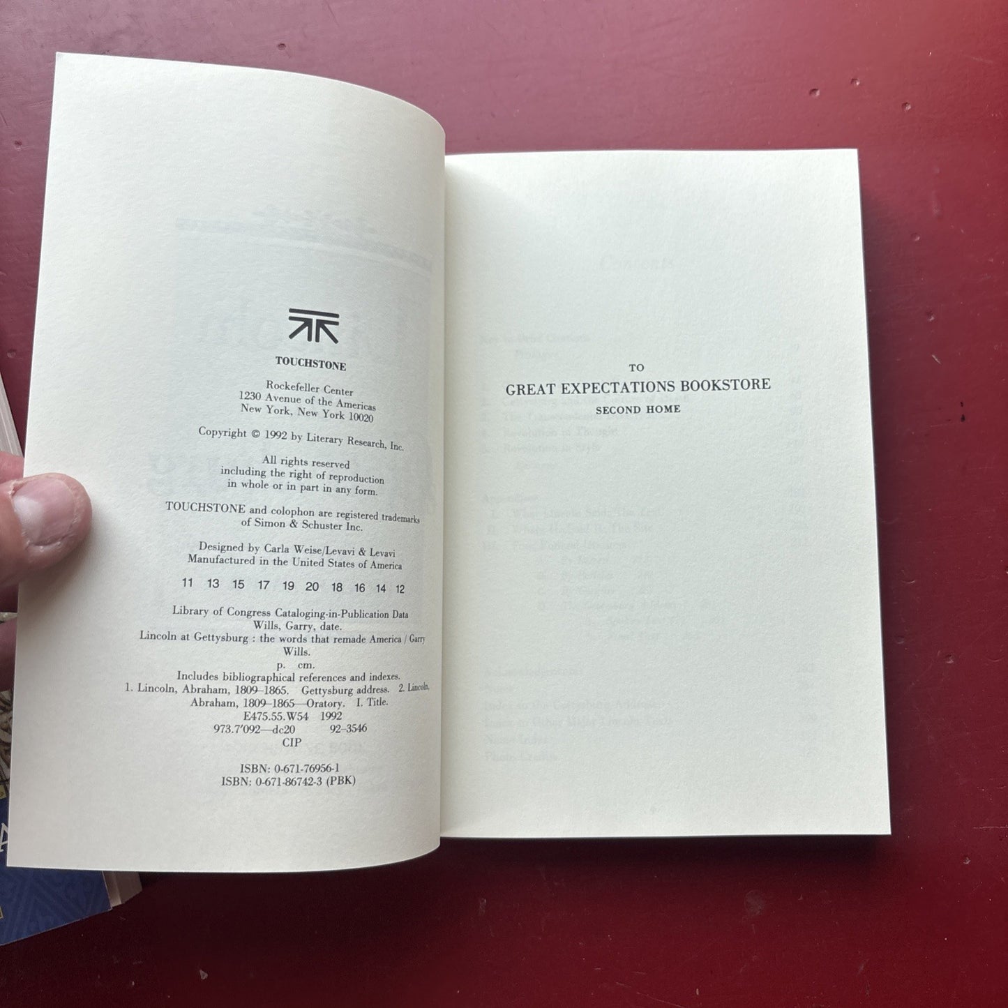 Lincoln at Gettysburg by Garry Wills, inscribed by author