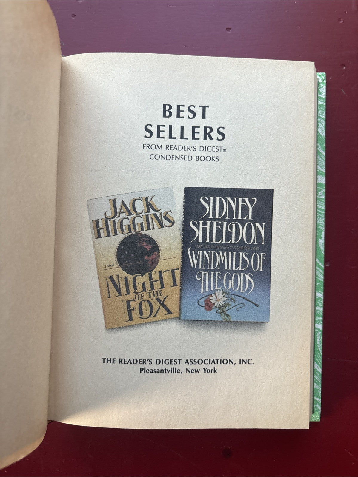 Best Sellers from Reader's Digest Night of the Fox -Windmills 1987 Odd Rare Book