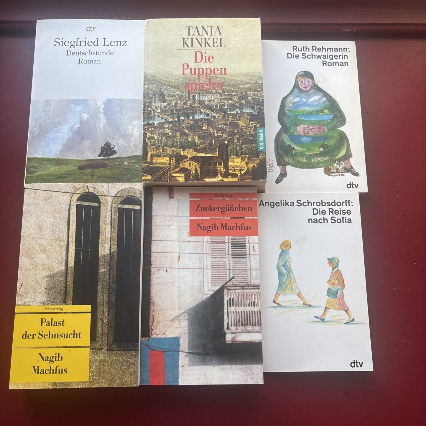 Lot Of 6 German Books Nagib Machfus D Zuckergässchen Tanja Kinkel Lenz Rehmann