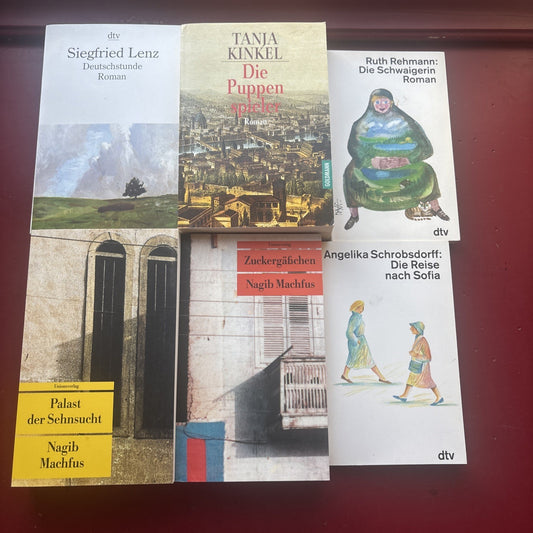 Lot Of 6 German Books Nagib Machfus D Zuckergässchen Tanja Kinkel Lenz Rehmann