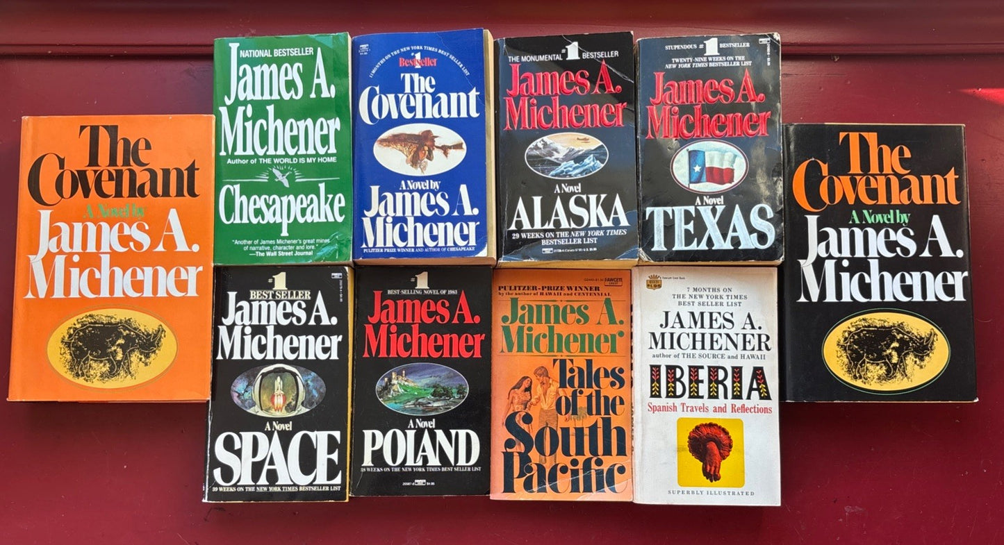 Ultimate James A Michener Lot of 10: Iberia Covenant Pacific Chesapeake Travel