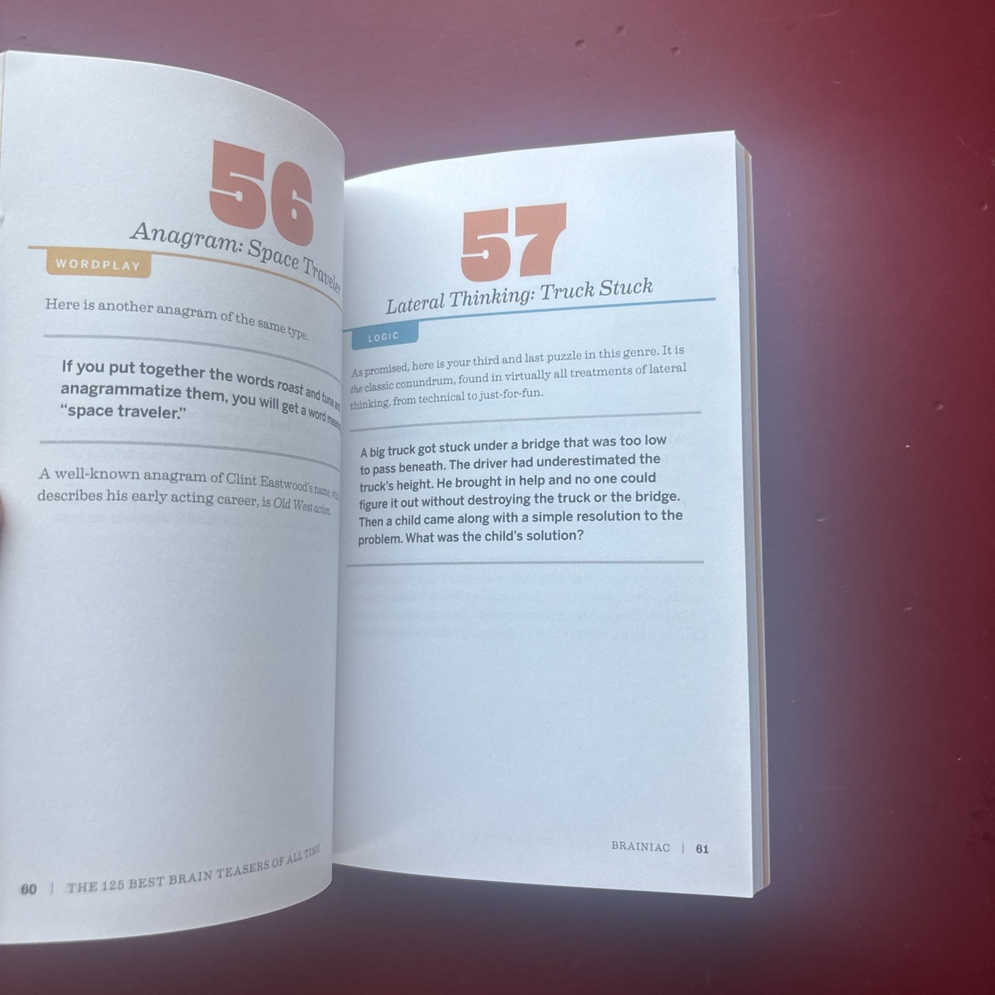 125 Best Brain Teasers of All Time : A Mind-Blowing Challenge of Math, Logic,...