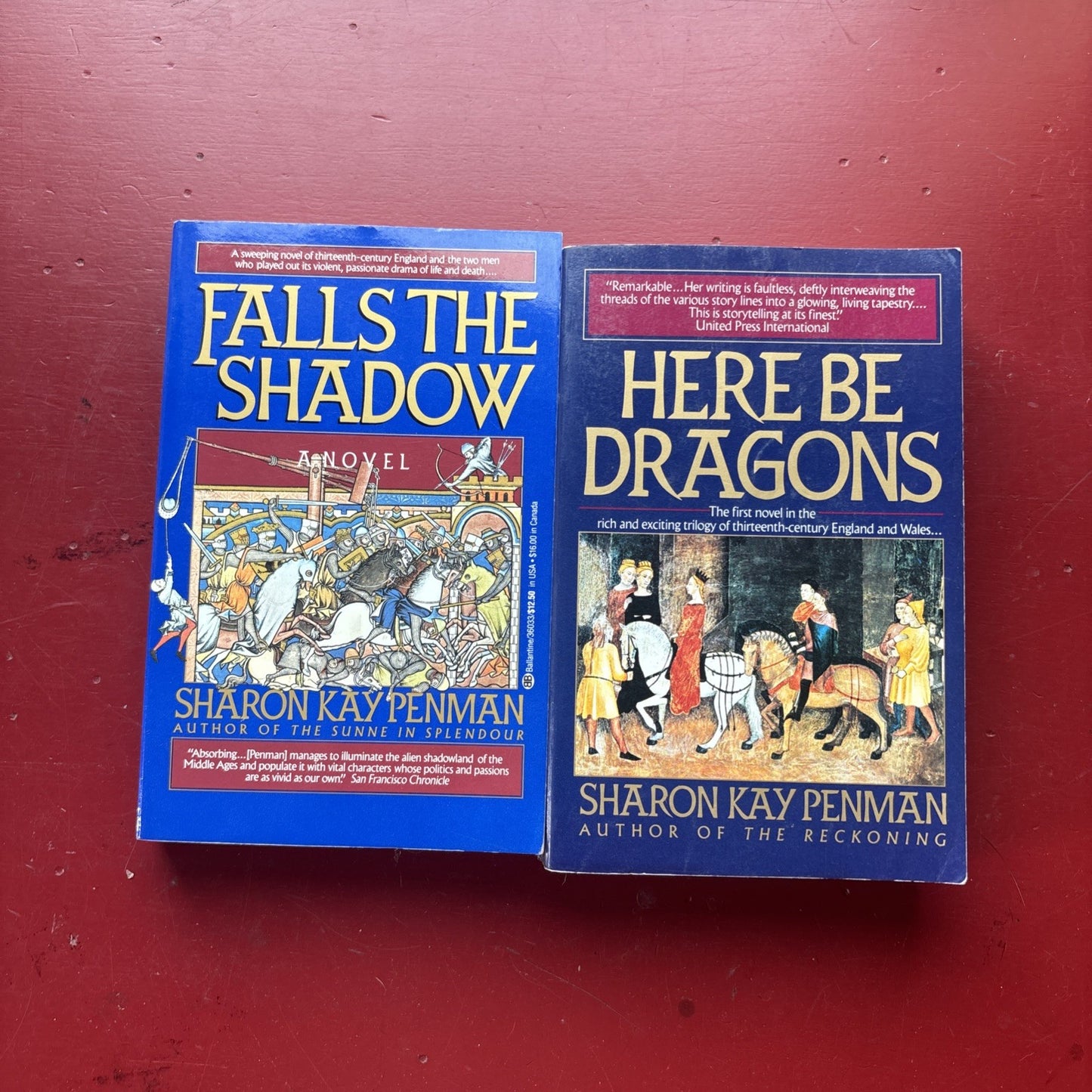 Lot: Sharon Kay Penman The Welsh Princes Trilogy Books 1 2 Here be Dragons Falls